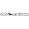 Black Bow Jewelry 5.75mm Sterling Silver Solid Fancy Open Curb Chain Necklace - image 4 of 4