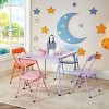 Homy Casa Folding Kids Activity Table with 4 Chairs for Play, Reading and Snack Time, Pastel - 2 of 4