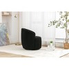 Teddy Fabric Swivel Barrel Accent Chair,Modern Upholstered Armchair,25.6"W for Living Room Bedroom Lounge-Baofuwish - 3 of 4