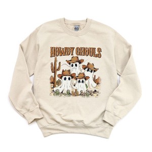 Simply Sage Market Women's Graphic Sweatshirt Howdy Ghouls Desert - 1 of 4