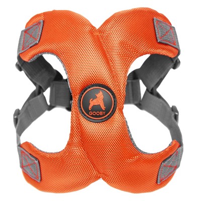 Gooby Escape Free Memory Foam Harness for Small Dogs, Orange, Small