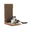 Indoor Cat Scratching Board for Small to Large Cat, Corrugated Board-Covered Cat Scratcher, Cat Scratching Pad with Bell and Built-in Toy - 2 of 4