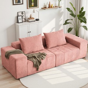 Modern 107"  Oversized Sectional Sofa Couch with Pillows for Living Room - 1 of 4