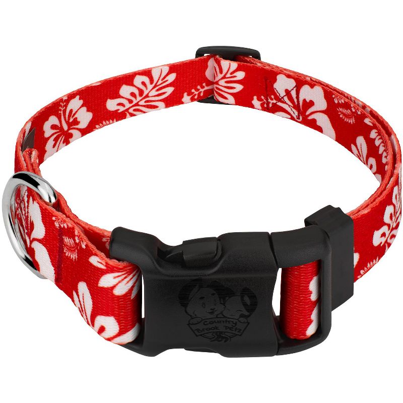 Country Brook Petz Deluxe Red Hawaiian Dog Collar - Made in The U.S.A., 1 of 6
