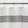 Striped Fringe Shower Curtain Off-White - Threshold™ - image 3 of 4