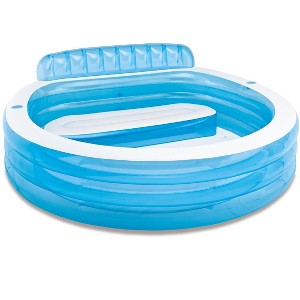 Intex Swim Center Inflatable Family Lounge Pool, 88" X 85" X 30", for Ages 3+ - 1 of 3