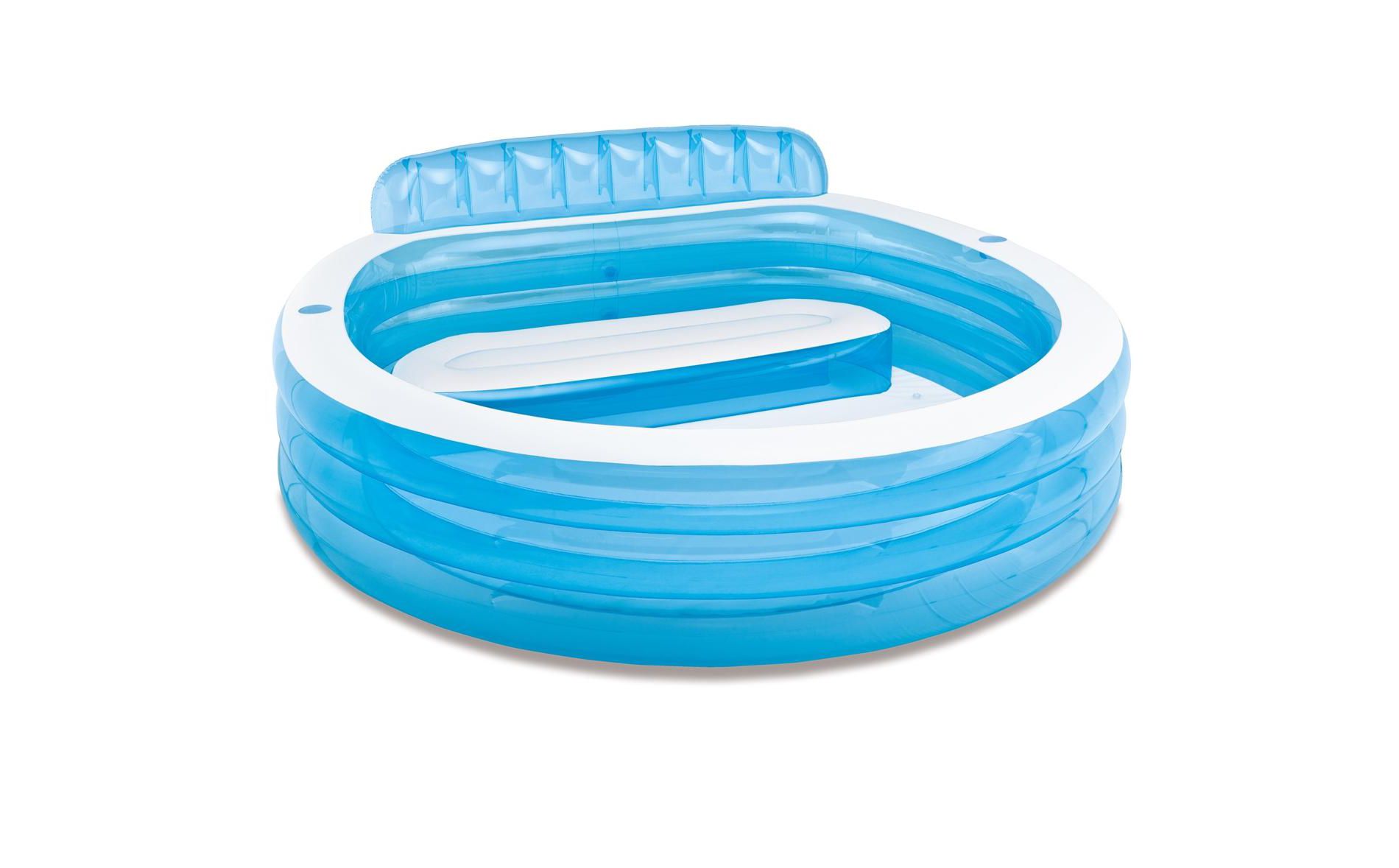Intex Swim Center Inflatable Family Lounge Pool, 88" X 85" X 30", for Ages 3+