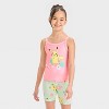 Girls' Pikachu Tight Fit Tank Pajama Set - Pink - 3 of 4