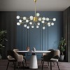 BAOURE Modern Sputnik Chandelier 18 Light, 47 in Mid Century Gold Ceiling Light Fixture with Crystal Globe Shade for Dining Room Kitchen Living Room - 4 of 4