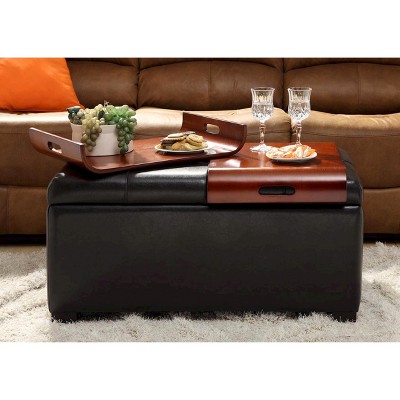 Storage Ottoman with Trays Espresso - Breighton Home