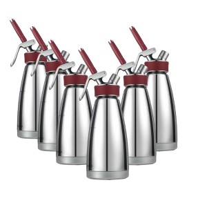 iSi Thermo Whip (1 Pint) - Stainless Steel Vacuum Insulated Food Whipper for Warm & Cold Sauces, Espumas, Desserts, Whipped Cream - (6-Pack) - 1 of 3