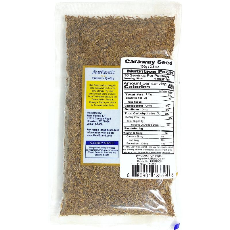 Caraway Seeds (Siya Zeera) - 3.5oz (100g) - Rani Brand Authentic Indian Products, 3 of 4