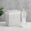 110L Laundry Hamper with Lid Laundry Clothes Hamper with 2 Removable Liner Bags Wicker Double Laundry Basket for Bathroom - 3 of 4