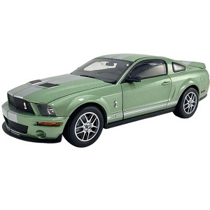 2007 Ford Shelby GT500 Lime Green Metallic with Silver Stripes "Shelby Collectibles" Series 1/64 Diecast Model Car by ACME - 1 of 4