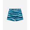 Deux par Deux Boy Printed Boardshorts Blue Wave and Black - 4 of 4