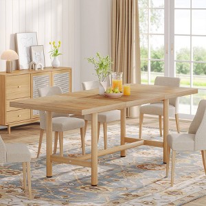 LITTLE TREE 63" Wooden Kitchen Dining Table Wood - 1 of 4