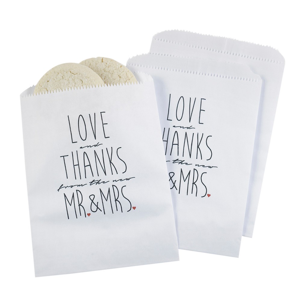 Photos - Accessory 25ct Newlywed Treat Bags White