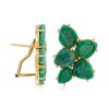Ross-Simons 17.30 ct. t.w. Emerald Cluster Earrings in 14kt Gold Over Sterling - 3 of 4