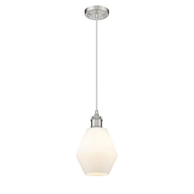 Cindyrella - 1 Light Cord Hung Mini Pendant In Industrial Style-10 Inches Tall and 6 Inches Wide