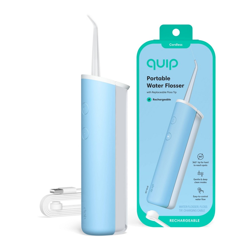 Photos - Electric Toothbrush quip Rechargeable Cordless Water Flosser - Plastic | 2 Modes + 360º Tip 