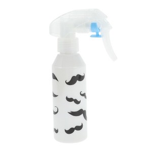 Unique Bargains Moustache Pattern Hair Spray Bottles Black White 1 Pc - 1 of 4