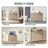 Rattan Chest of Drawers,Metal Handle & Anti-Tipping Device, Boho Style Handmade Natural Rattan Chester Organiser for Bedroom, Hallway, Living Room - 3 of 4