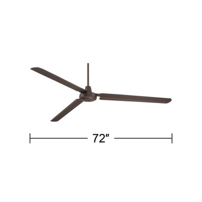 72" Bronze Industrial Ceiling Fan with Remote Control