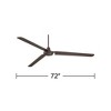 72" Casa Vieja Velocity Modern Industrial 3 Blade Indoor Outdoor Ceiling Fan Oil Rubbed Bronze Damp Rated for Patio Exterior House Home Porch Gazebo - 4 of 4