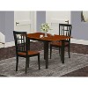 3-Piece Black and Cherry Finish Solid Wood Top Dining Table Set - 2 of 4
