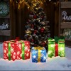 LuxenHome Set of 3 Colored Presents Lighted Holiday Decoration Multicolored - 4 of 4