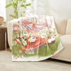 Cozy Bliss Kid Throw Reversible Plush Throw Blanket Printed Bedding Blanket,Twin for Kids(GREEN) - 3 of 4