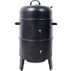 NicBex 16/17" 3-In-1 Steel Charcoal Smoker,2-Tier Vertical BBQ Grill Smoker with Bulit-in Thermometer,Air Vent&2 Access Doors,Idea for Paties,Backyard - 4 of 4