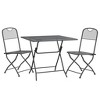 vidaXL 3 Piece Patio Dining Set Expanded Metal Mesh Anthracite - 3 of 4