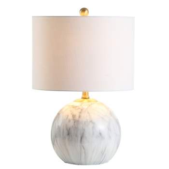 JONATHAN Y Luna Faux Marble Resin LED Table Lamp