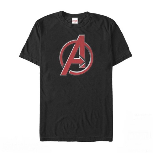 Men's Marvel Avengers Classic Emblem T-shirt - Black - 4x Large : Target