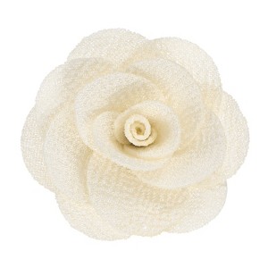 Unique Bargains Silk Alloy Camellia Flower Brooch Lapel Pin for Men Women Suit 2 x 1.3 inch 1 Pc - 1 of 4