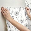 RoomMates Maisey Peel and Stick Wallpaper Black: Self-Adhesive Vinyl, Abstract Pattern, 30.8 Sq Ft Coverage - 3 of 4