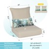 Aoodor Outdoor Deep Seat Chair Cushion Set, Olefin Fabric, Slipcover with Sponge Foam, (Set of 2 Seats, 2 Backs, 2 Lumbar Pillows) - 3 of 4