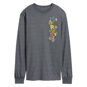 Men's - Marvel - Marvel Villains Stacked Long Sleeve Graphic T-Shirt - 1 of 3