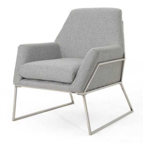 Zahara Modern Chair Gray Christopher, Parisian White Leather Sofa Chair By Christopher Knight Home