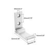 Unique Bargains Aluminum Alloy Round-Headed Folding Coat Hooks - 2 of 4