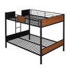 NicBex Twin Size Bunk Bed Metal Bed Frame with Full Length Guardrail, Headboard and Ladder for Bedroom, Dormitory, No Box Spring Required - 3 of 4