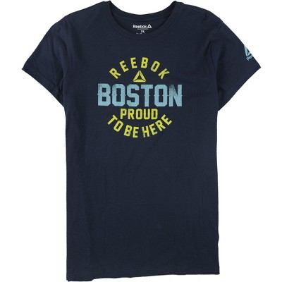 Reebok Womens Boston Proud To Be Here Graphic T-Shirt