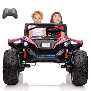 2 Seaters 24V Ride on UTV with Remote Control,10AH Battery, 400W Powerful Motors, Electric Ride Toy with Metal Suspension,LED Lights, Music, Horn - 1 of 4