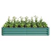 NAYSAYE Planter Raised Garden Bed Outdoor Metal Raised Rectangle Planter Bed for Plants Vegetables Flowers for Outdoor Garden, Green, 72"*36"*12" - 2 of 4