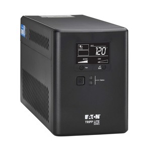 Tripp Lite 500-Watt Line-Interactive Cloud-Connected Tower UPS with Remote Monitoring, 10 Outlets, 5-Ft. Cord, SMART750LCDTNC in Black - 1 of 4