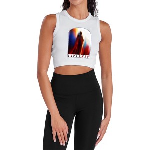 Women's Superman 2025 Look Up Poster Sleeveless Crop Top Tank - 1 of 4