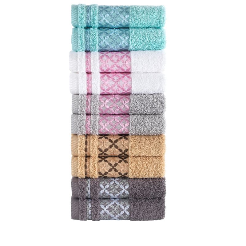 Kafthan Textile Multicolor Plaid Cotton Washcloths (Set of 10), 1 of 6