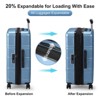 Karl Home Luggage 24  inch Suitcase PC ABS with TSA Lock Expandable Spinner Carry on Hardshell Lightweight Blue - 4 of 4