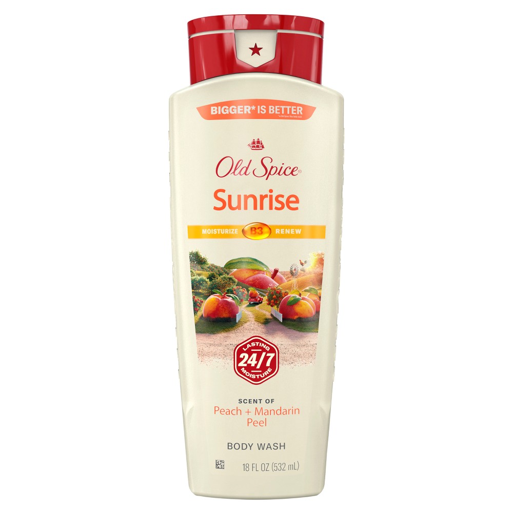 Photos - Shower Gel Old Spice Body Wash for Men - Sunrise - Peach & Mandarin Peel Scented - 18 fl oz 